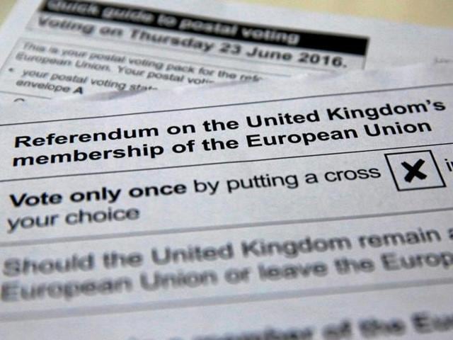 Illustration picture of postal ballot papers June 1, 2016 ahead of the June 23 BREXIT referendum when voters will decide whether Britain will remain in the European Union. (Reuters) Illustration picture of postal ballot papers June 1, 2016 ahead of the June 23 BREXIT referendum when voters will decide whether Britain will remain in the European Union. (Reuters)