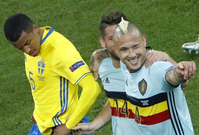 Belgium's Radja Nainggolan celebrates after scoring a goal. (Reuters Photo) Belgium's Radja Nainggolan celebrates after scoring a goal. (Reuters Photo)