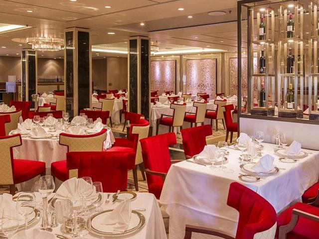 The Queens Grill restaurant has been remodelled with a Regency style reflected in the soft furnishings . (AFP) 