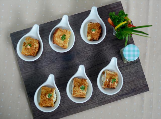 The dahi cheese roll is filled with creamy cheese, tangy yogurt and the pleasant tingle of chillies.