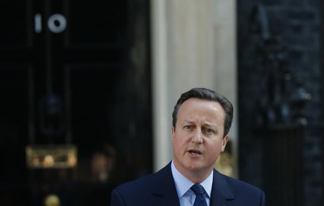 Britain's Prime Minister David Cameron speaks to the media in front of 10 Downing Street, London, Friday, June, 24, 2016, as he announces he will resign by the time of the Conservative Party conference in the autumn, following the result of the EU referendum, in which the Britain voted to leave the EU. (AP Photo) Britain's Prime Minister David Cameron speaks to the media in front of 10 Downing Street, London, Friday, June, 24, 2016, as he announces he will resign by the time of the Conservative Party conference in the autumn, following the result of the EU referendum, in which the Britain voted to leave the EU. (AP Photo)