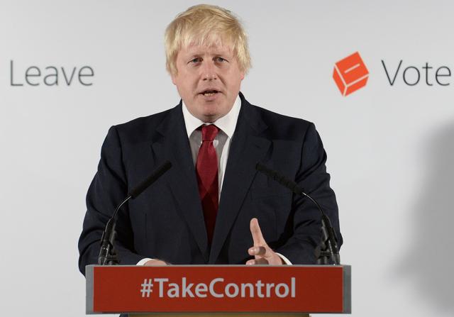 Former London Mayor, and "Vote Leave" campaigner Boris Johnson speaks during a press conference in central London on June 24, 2016. (AFP Photo) Former London Mayor, and "Vote Leave" campaigner Boris Johnson speaks during a press conference in central London on June 24, 2016. (AFP Photo)