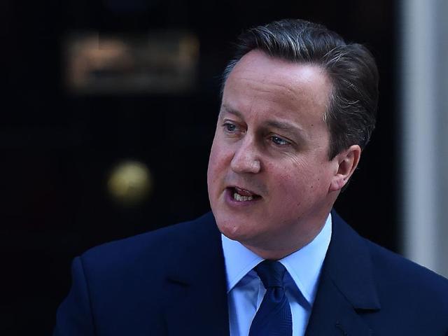 British Prime Minister David Cameron speaks to the press outside 10 Downing street in central London.(AFP)