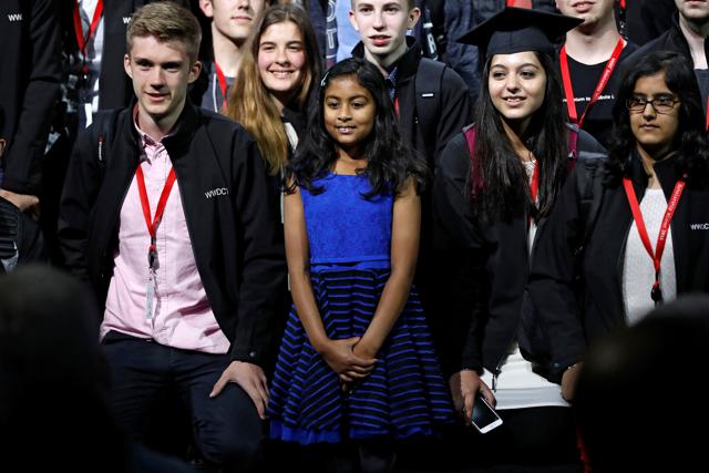 Nine-year-old Anvitha Vijay was the youngest developer at the Apple Worldwide Developers Conference (REUTERS) Nine-year-old Anvitha Vijay was the youngest developer at the Apple Worldwide Developers Conference (REUTERS)