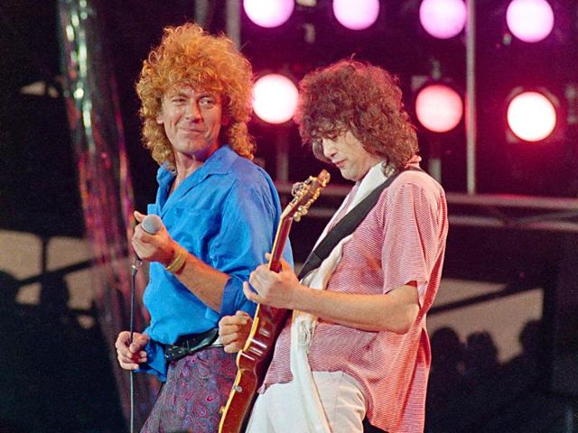 Led Zeppelin bandmates, singer Robert Plant, left, and guitarist Jimmy Page in a 1985 concert. During the trial, defence lawyers argued that the chord progression in question was very common and had been in use for more than 300 years. (AP) Led Zeppelin bandmates, singer Robert Plant, left, and guitarist Jimmy Page in a 1985 concert. During the trial, defence lawyers argued that the chord progression in question was very common and had been in use for more than 300 years. (AP)