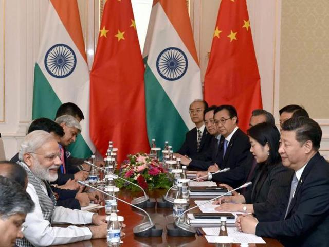 File photo of Chinese President Xi Jinping, US President Barack Obama and Indian Prime Minister Narendra Modi at the White House. China led the opposition to India’s bid for NSG membership even though many countries including the US has supported it.(AFP)