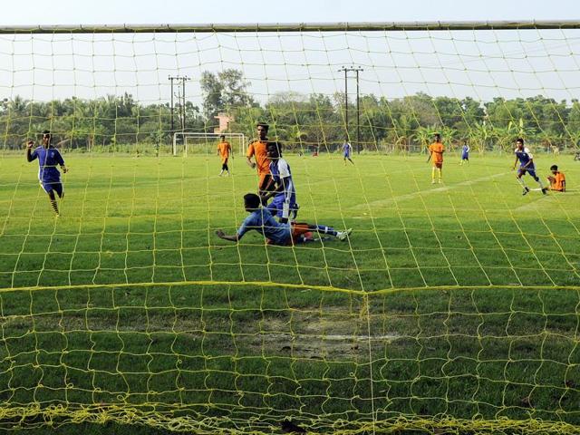 (Representative image) Salgaocar FC and Sporting Clube de Goa decided to “withdraw” from I-League over the AIFF’s decision to restructure the domestic league system. (Ashok Nath Dey/HT File Photo) (Representative image) Salgaocar FC and Sporting Clube de Goa decided to “withdraw” from I-League over the AIFF’s decision to restructure the domestic league system. (Ashok Nath Dey/HT File Photo)