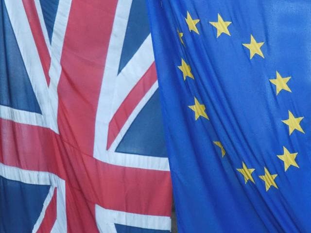 A Union flag flies next to the flag of the European Union in Westminster, London. (REUTERS) A Union flag flies next to the flag of the European Union in Westminster, London. (REUTERS)