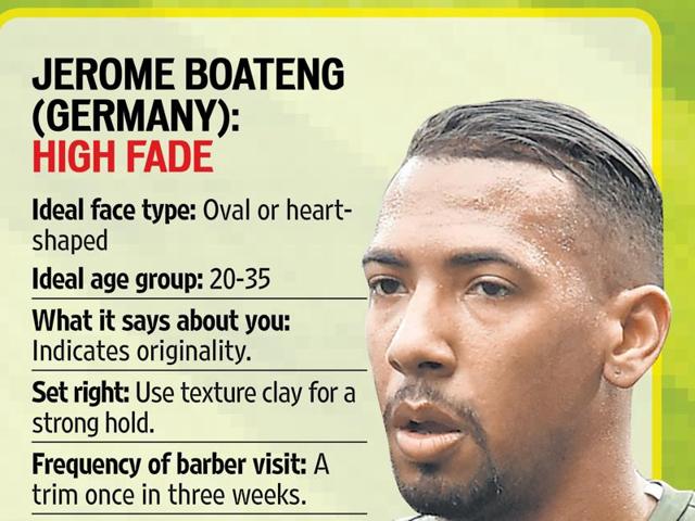 Jerone Boateng replaced the short mohawk with a high fade. 