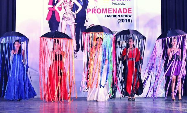 Members of Poise, the fashion society of Institute of Home Economics. (Ayush Sharma ) Members of Poise, the fashion society of Institute of Home Economics. (Ayush Sharma )