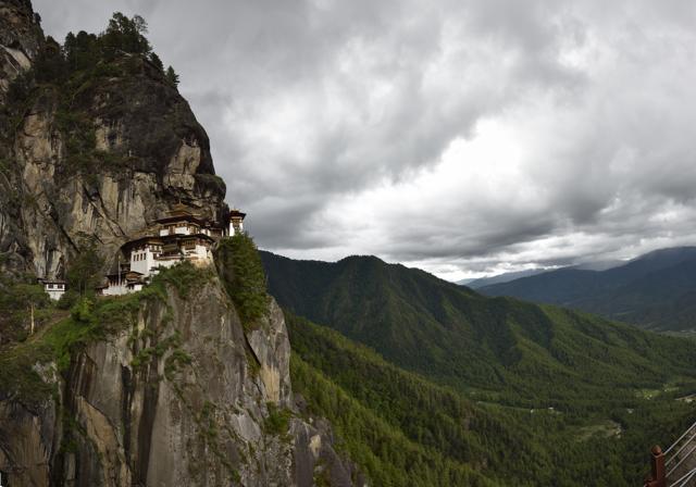 The Taksang Monastery (or Tiger’s Nest), where Guru Padmasambhava meditated, on Guru Padmasambhava’s birth anniversary in Paro, Bhutan, on Wednesday, June 15, 2016. (Gurinder Osan/HT PHOTO)