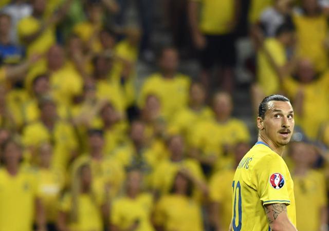 Sweden striker Zlatan Ibrahimovic before the tournament. His team crashed out with just a single point as he called time on his international career. (AFP)