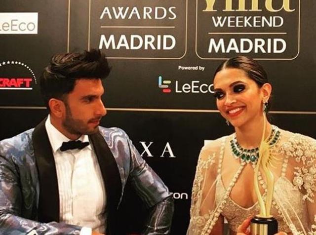 Ranveer and Deepika called each other a ‘special person’ in their acceptance speeches but everyone knew who they were talking about.(Twitter)