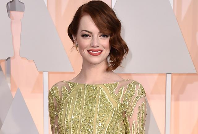 Emma Stone has a round face and her eyebrows are also high arched, just as the way it should be. (AP ) Emma Stone has a round face and her eyebrows are also high arched, just as the way it should be. (AP )