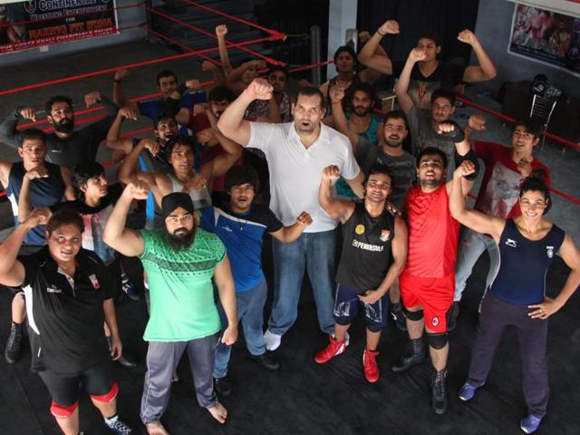 “Every sport is entertainment. We are just honest about it... But can a sport in which you fling bodies around be just drama?” Khali says. (Anil Dayal/HT Photo)