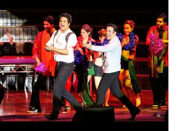 Krushna Abhishek with Govinda during a stage show. Krushna Abhishek with Govinda during a stage show.