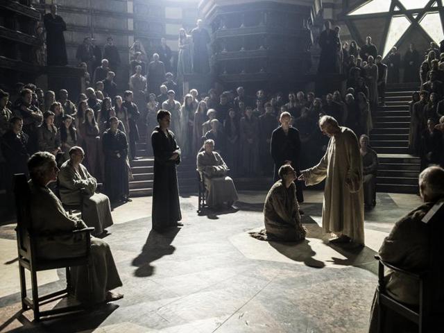 Or it will be once the High Sparrow is done stroking Lancel’s face. (HBO) Or it will be once the High Sparrow is done stroking Lancel’s face. (HBO)