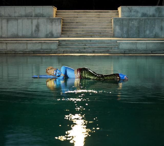Serenity In His Sleep 2, a reinterpretation of Krishna in the modern world by fine art photographer Nandini Valli Muthia. (Nandini Valli Muthia) Serenity In His Sleep 2, a reinterpretation of Krishna in the modern world by fine art photographer Nandini Valli Muthia. (Nandini Valli Muthia)