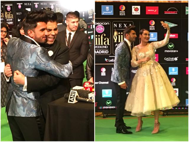 Ranveer made sure everyone had fun at the green-carpet event. Ranveer made sure everyone had fun at the green-carpet event.