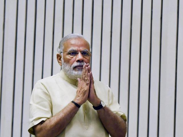Prime Minister Narendra Modi talked about a range of issues including the International Yoga Day and the Emergency during his monthly radio programme, Mann Ki Baat, on June 26, 2016. (Sanjeev Sharma / HT Photo) Prime Minister Narendra Modi talked about a range of issues including the International Yoga Day and the Emergency during his monthly radio programme, Mann Ki Baat, on June 26, 2016. (Sanjeev Sharma / HT Photo)