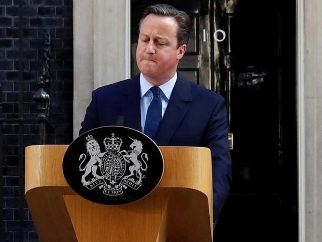 Britain's Prime Minister David Cameron speaks after Britain voted to leave the European Union, outside Number 10 Downing Street in London, Britain June 24, 2016. EU leaders want Britain to start the process of leaving the bloc in the coming days or weeks. (Reuters) Britain's Prime Minister David Cameron speaks after Britain voted to leave the European Union, outside Number 10 Downing Street in London, Britain June 24, 2016. EU leaders want Britain to start the process of leaving the bloc in the coming days or weeks. (Reuters)