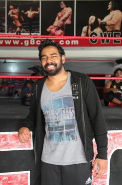 CWE coach Darryl Sharma, 31, is a Fijian-Bihari from Canada who says the work at the academy is a short-term assignment but he feels “at home”. (Anil Dayal/HT Photo)