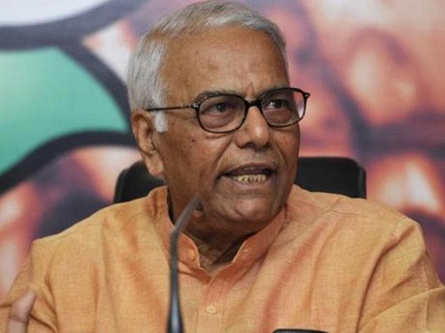 Senior BJP leader and former finance minister Yashwant Sinha said the government was being “regularly misguided” by some people on the importance of an entry into the NSG.(Sonu Mehta/HT file)