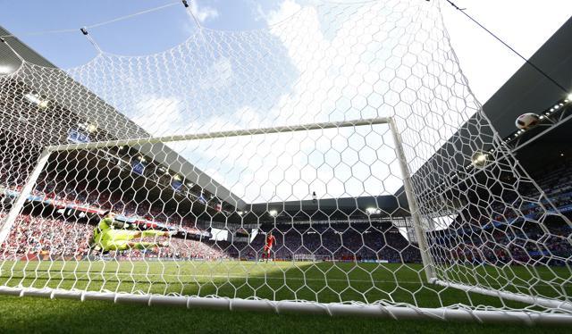 Switzerland's Granit Xhaka blazes his penalty wide. (REUTERS) Switzerland's Granit Xhaka blazes his penalty wide. (REUTERS)