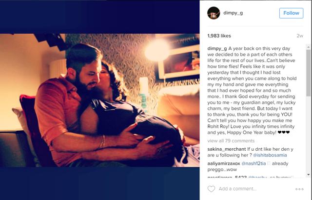 Dimpy Ganguly announced her pregnancy through this post on Instagram. (Instagram/Dimpy Ganguly )