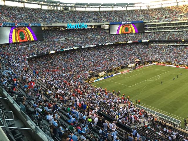 The Metlife stadium in East Rutherford, New Jersey, before the start of the match. (AFP)