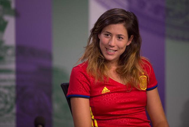 Spain's Garbine Muguruza gives her pre-Championships press conference at The All England Lawn Tennis Club in Wimbledon, on June 25, 2016. (AFP) Spain's Garbine Muguruza gives her pre-Championships press conference at The All England Lawn Tennis Club in Wimbledon, on June 25, 2016. (AFP)