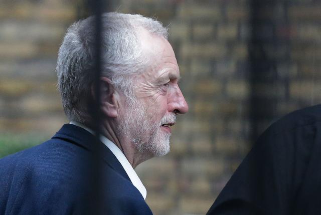 British opposition Labour Party Leader Jeremy Corbyn walks near Portcullis House in central London. (AFP) British opposition Labour Party Leader Jeremy Corbyn walks near Portcullis House in central London. (AFP)