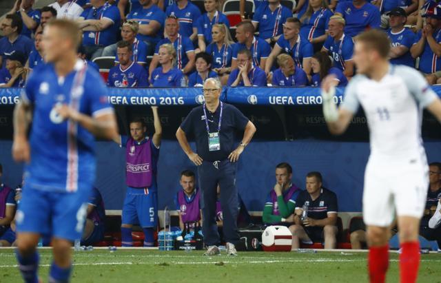 Iceland joint head coach Lars Lagerback used tactics taught to him by Roy Hodgson on the Englishman himself. (REUTERS) Iceland joint head coach Lars Lagerback used tactics taught to him by Roy Hodgson on the Englishman himself. (REUTERS)