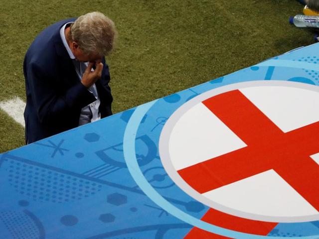 England head coach Roy Hodgson after England’s heartbreaking loss. (REUTERS PHOTO)