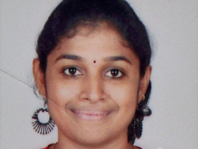 A file photo S Swathy (24), who was found dead at a railway station in Chennai .(PTI) A file photo S Swathy (24), who was found dead at a railway station in Chennai .(PTI)