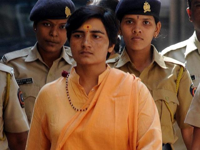 The National Investigating Agency (NIA) said they don’t have sufficient evidence to prosecute Sadhvi, after which Sadhvi had applied for bail.(HT FILE) The National Investigating Agency (NIA) said they don’t have sufficient evidence to prosecute Sadhvi, after which Sadhvi had applied for bail.(HT FILE)