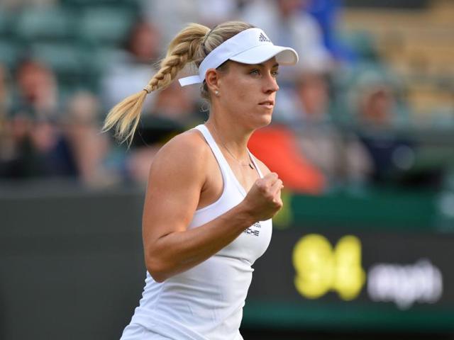 Germany's Angelique Kerber celebrates her win over Britain's Laura Robson. (AFP) Germany's Angelique Kerber celebrates her win over Britain's Laura Robson. (AFP)