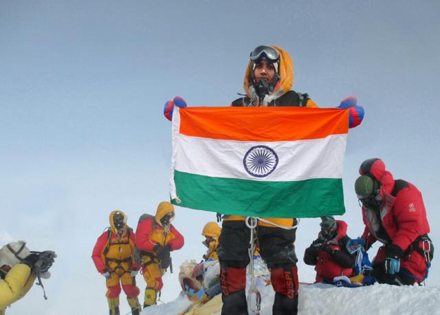 Kolkata resident Satyarup Siddhanta alleged Tarakeshwari took a photo showing him atop the mountain and photoshopped her face onto the image. (Facebook) Kolkata resident Satyarup Siddhanta alleged Tarakeshwari took a photo showing him atop the mountain and photoshopped her face onto the image. (Facebook)