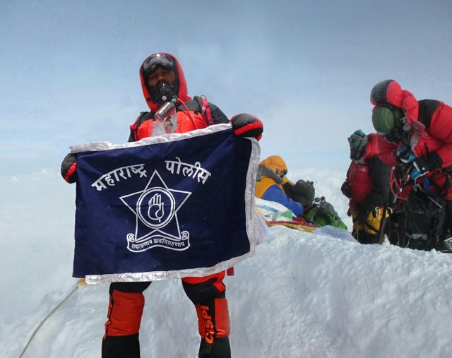 Another photo showing the couple on top of Mount Everest was originally a snap of Siddhanta and his climbing partner Malay Mukhopadhyay, Satyarup Siddhanta alleged. (Facebook) Another photo showing the couple on top of Mount Everest was originally a snap of Siddhanta and his climbing partner Malay Mukhopadhyay, Satyarup Siddhanta alleged. (Facebook)