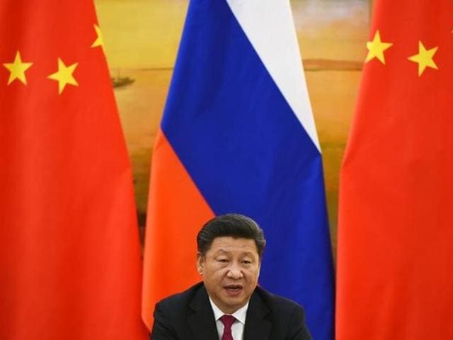 Chinese President Xi Jinping speaks during a joint news briefing with Russian President Vladimir Putin in Beijing on June 25. (Reuters) Chinese President Xi Jinping speaks during a joint news briefing with Russian President Vladimir Putin in Beijing on June 25. (Reuters)