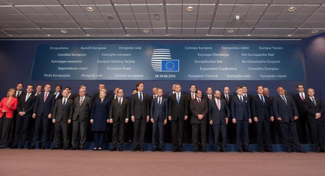 Leaders pose for a photo during the European Summit at the EU headquarters in Brussels on Tuesday. (AFP) Leaders pose for a photo during the European Summit at the EU headquarters in Brussels on Tuesday. (AFP)