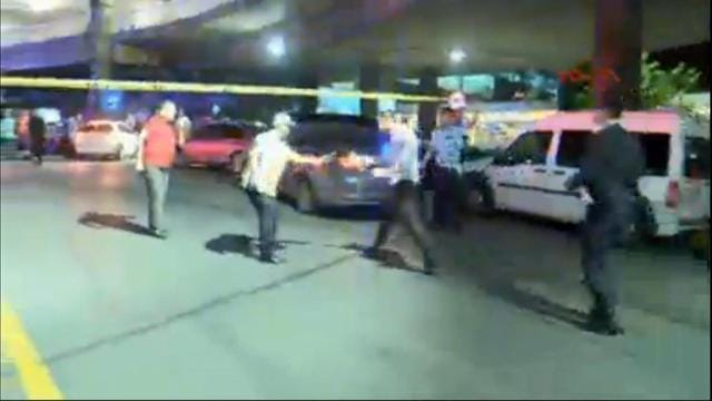 In this image taken from DHA TV, a police cordon is set up outside Istanbul's Ataturk airport. (AP) In this image taken from DHA TV, a police cordon is set up outside Istanbul's Ataturk airport. (AP)