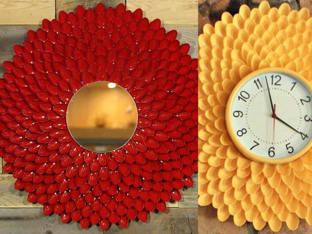 Plastic spoons blooms can perk up your space in a jiffy Plastic spoons blooms can perk up your space in a jiffy