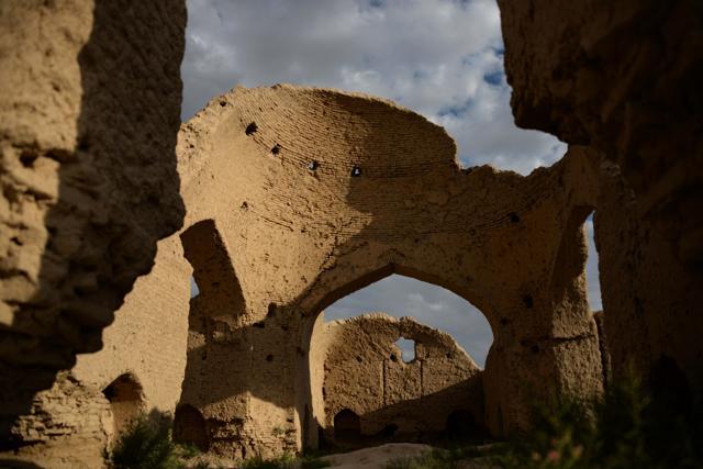 The ruins of the house of Sufi mystic and poet Rumi in Khowaja Gholak district of northern Balkh province.  (AFP)