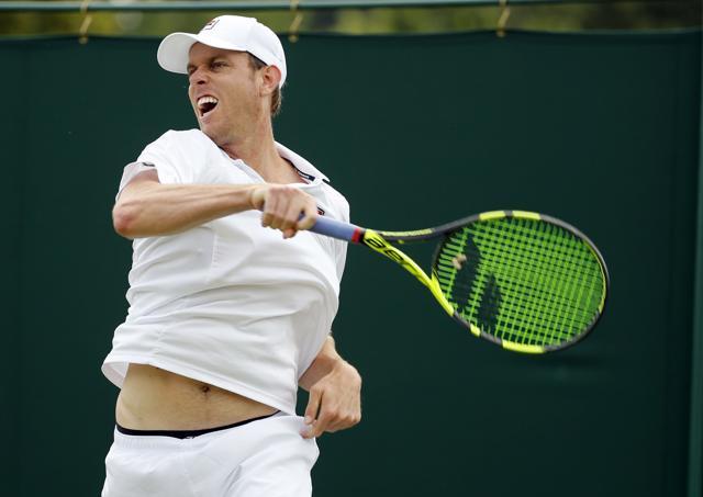 Sam Querrey will face Novak Djokovic in the third round. (AP) Sam Querrey will face Novak Djokovic in the third round. (AP)