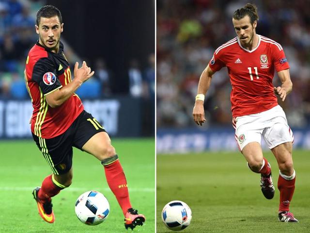 History awaits the victors as Wales talisman Gareth Bale and rejuvenated Belgium star Eden Hazard lead their respective golden generations into battle in Friday’s Euro 2016. (AFP) History awaits the victors as Wales talisman Gareth Bale and rejuvenated Belgium star Eden Hazard lead their respective golden generations into battle in Friday’s Euro 2016. (AFP)