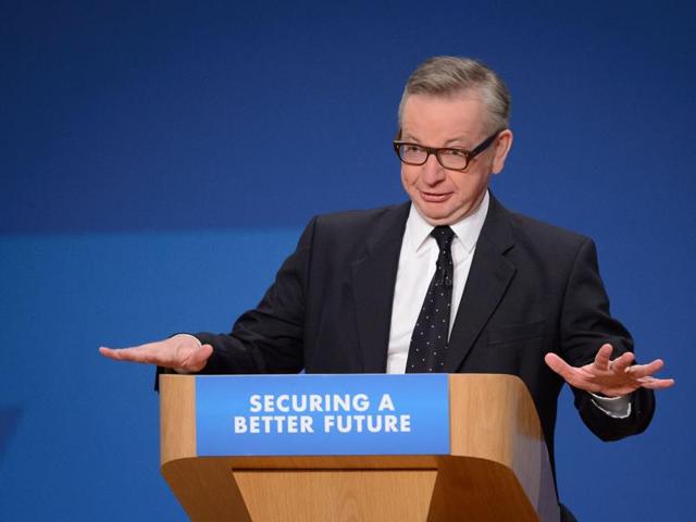 File photo of Britain’s justice secretary Michael Gove arriving in Downing Street in London. (AFP) File photo of Britain’s justice secretary Michael Gove arriving in Downing Street in London. (AFP)