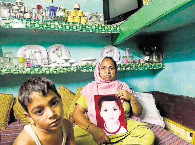 Asim, in photo, went missing from his home in New Seemapuri a year back. (Saumya Khandelwal/Hindustan Times) Asim, in photo, went missing from his home in New Seemapuri a year back. (Saumya Khandelwal/Hindustan Times)