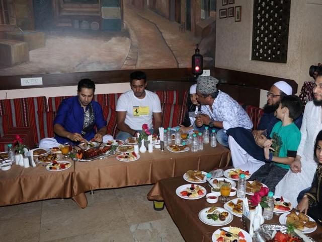 Varun Dhawan enjoys a Roza Iftar party in Mumbai at Persian Darbar hotel. (IANS)