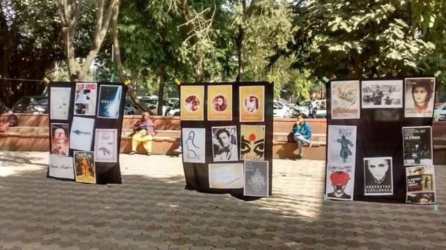 The film society of Kirori Mal College puts up posters and artwork of various films during the screenings at their annual fest. (Montage) The film society of Kirori Mal College puts up posters and artwork of various films during the screenings at their annual fest. (Montage)